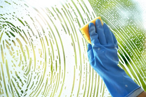 Illustration of ethical cleaning operations with a focus on anti-slavery commitment