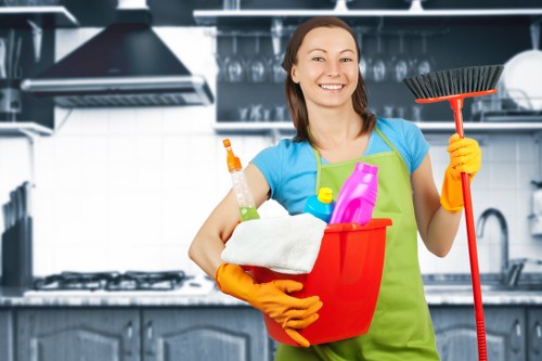 Greenwich cleaner maintaining a tidy local property