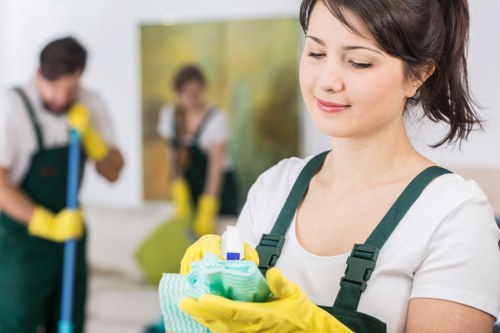 Dust and debris removal during post-construction cleaning in Greenwich